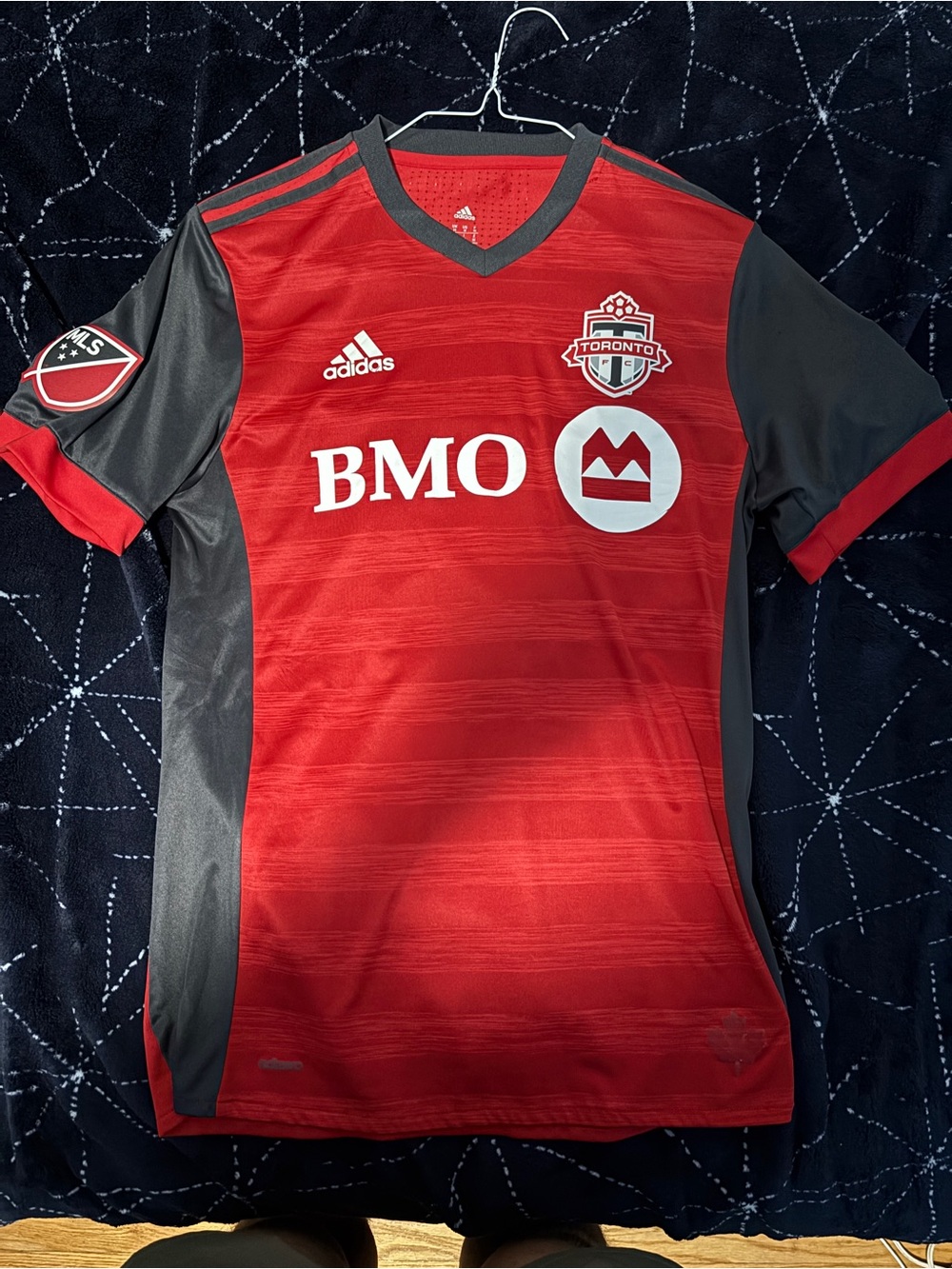 adidas Red and Charcoal Toronto FC Replica Jersey